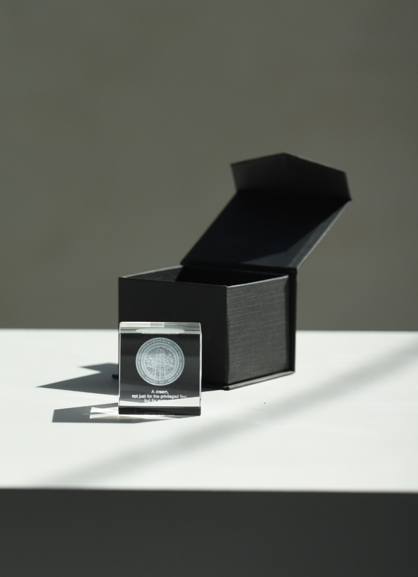 Crystal Glass Skycoin Cube - Skycoin Collectable Coins