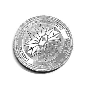 Laser Engraved Silver Physical Stellar coin Wallet