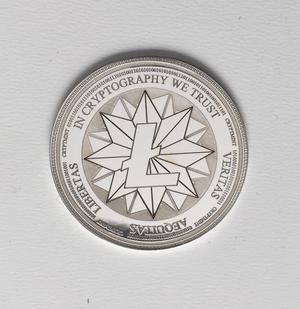 Laser Engraved Silver Physical Litecoin Wallet