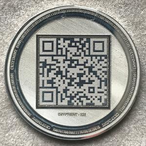 Laser Engraved Silver Physical Ethereum Wallet