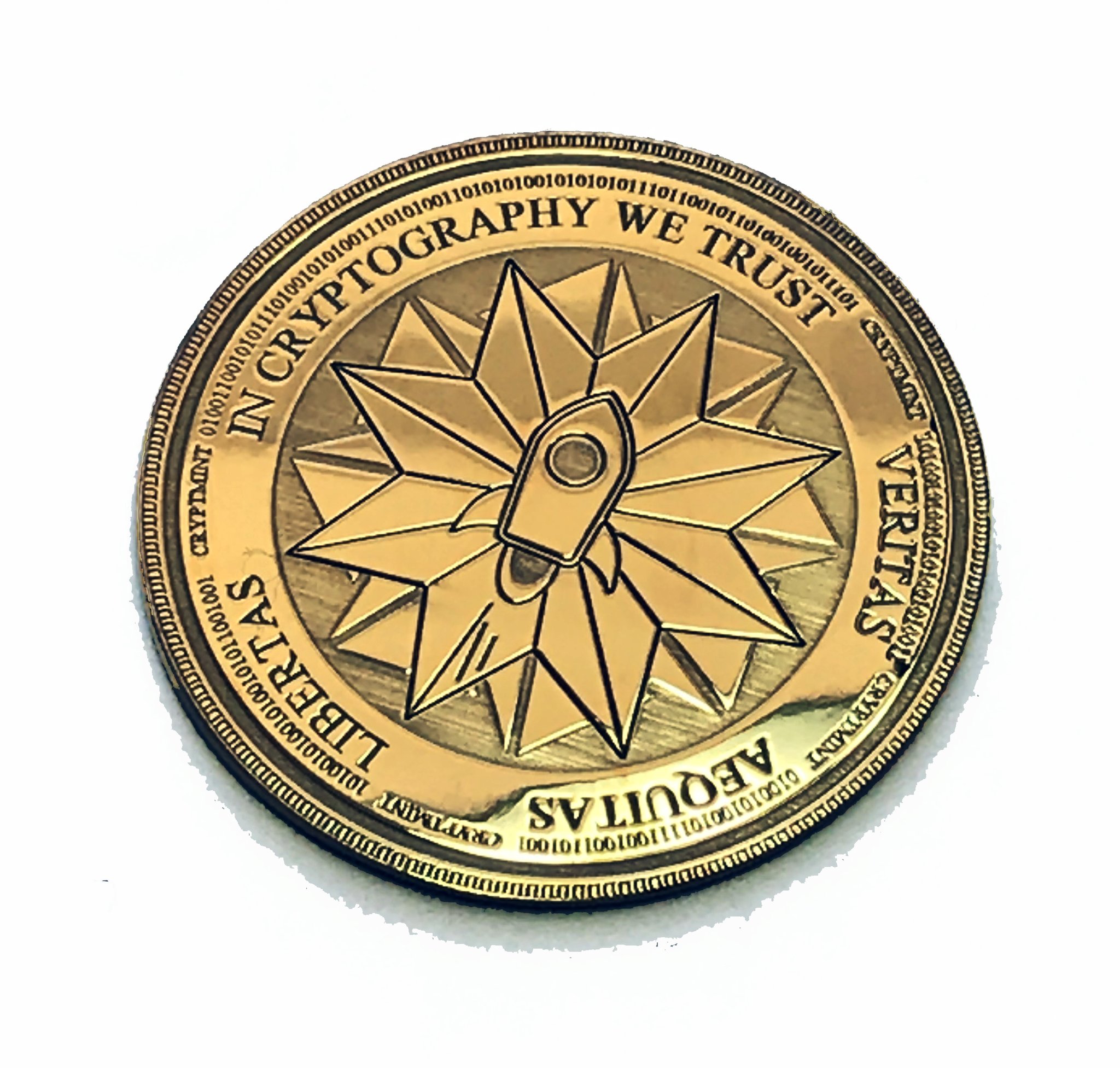 Laser Engraved Silver Physical Stellar coin Wallet