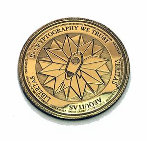 Laser Engraved Silver Physical Stellar coin Wallet