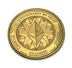 Laser Engraved Silver Physical Ethereum Wallet