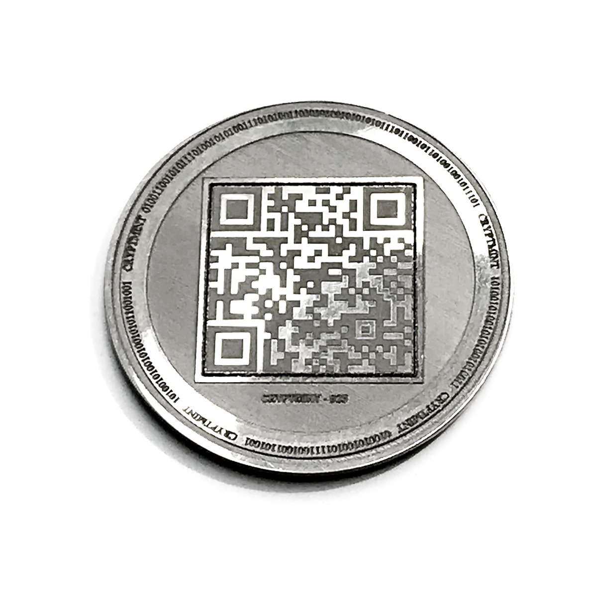 Laser Engraved Silver Physical Ohmcoin Wallet