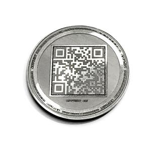 Laser Engraved Silver Physical Stellar coin Wallet